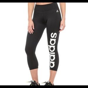 NWT Adidas Crop Leggings  Black & White